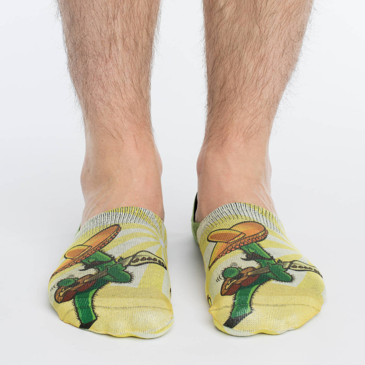 Men's Cactus Guitar No Show Socks