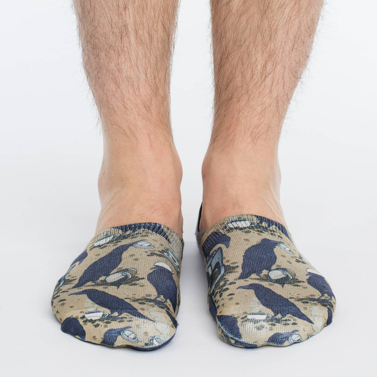 Men's Coffee Crow No Show Socks