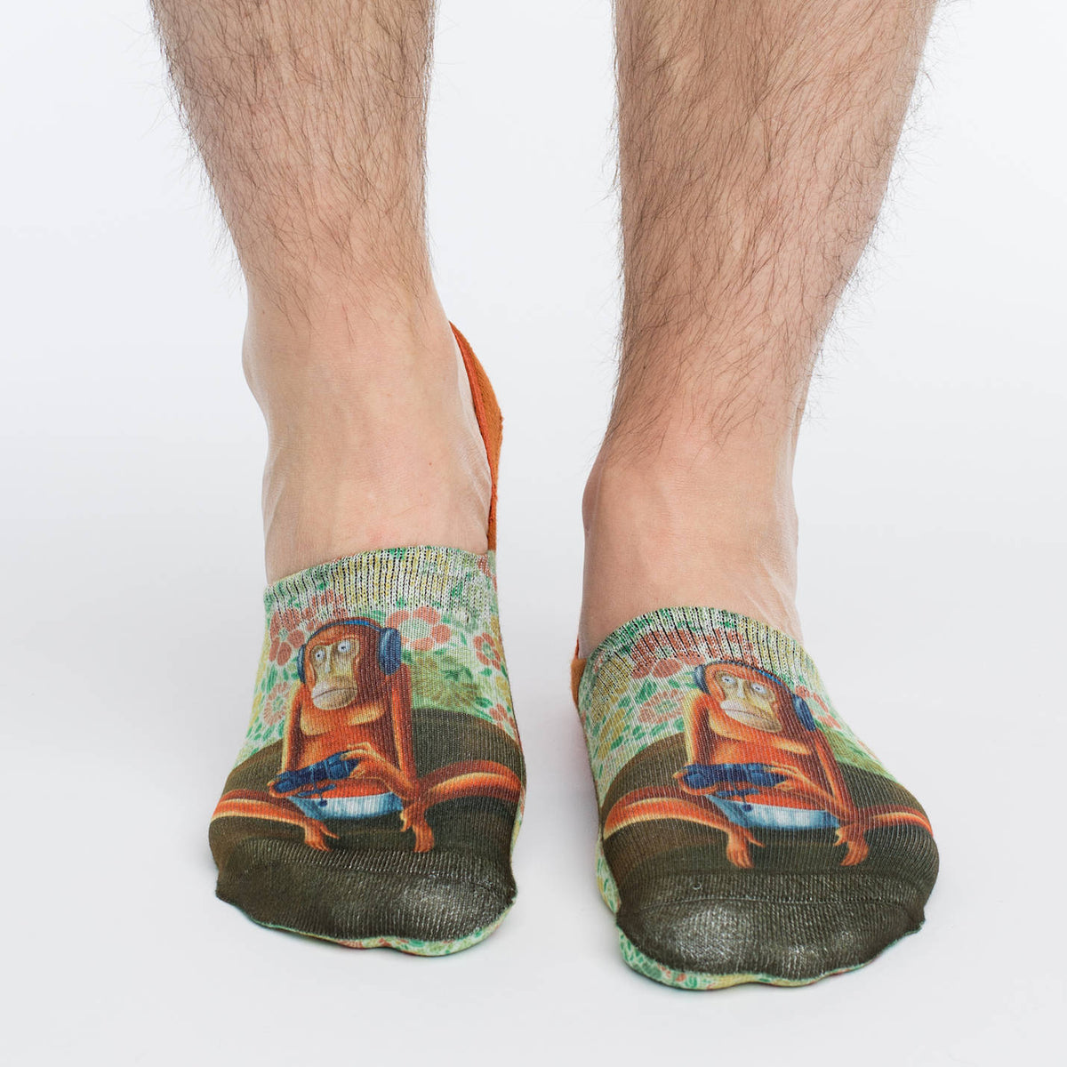 Men's Gaming Monkey No Show Socks
