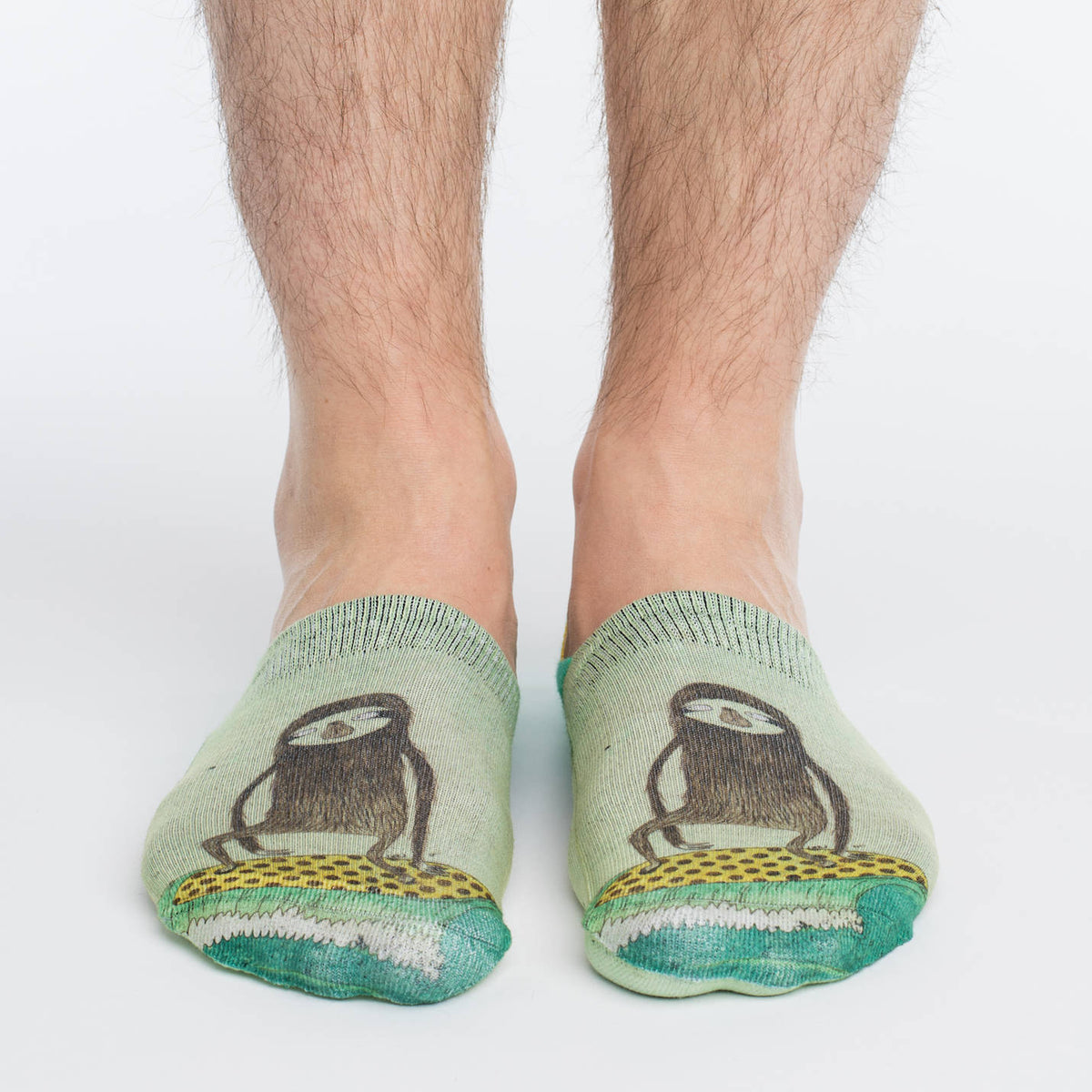 Men's Surfing Sloth No Show Socks