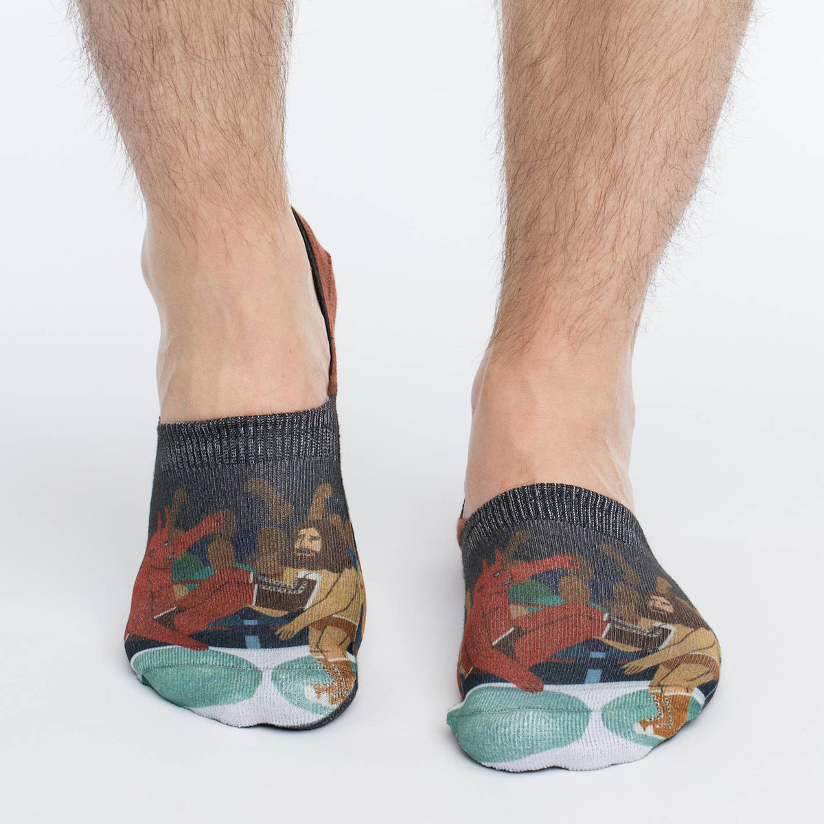 Men's Wrestling Good vs. Evil No Show Socks