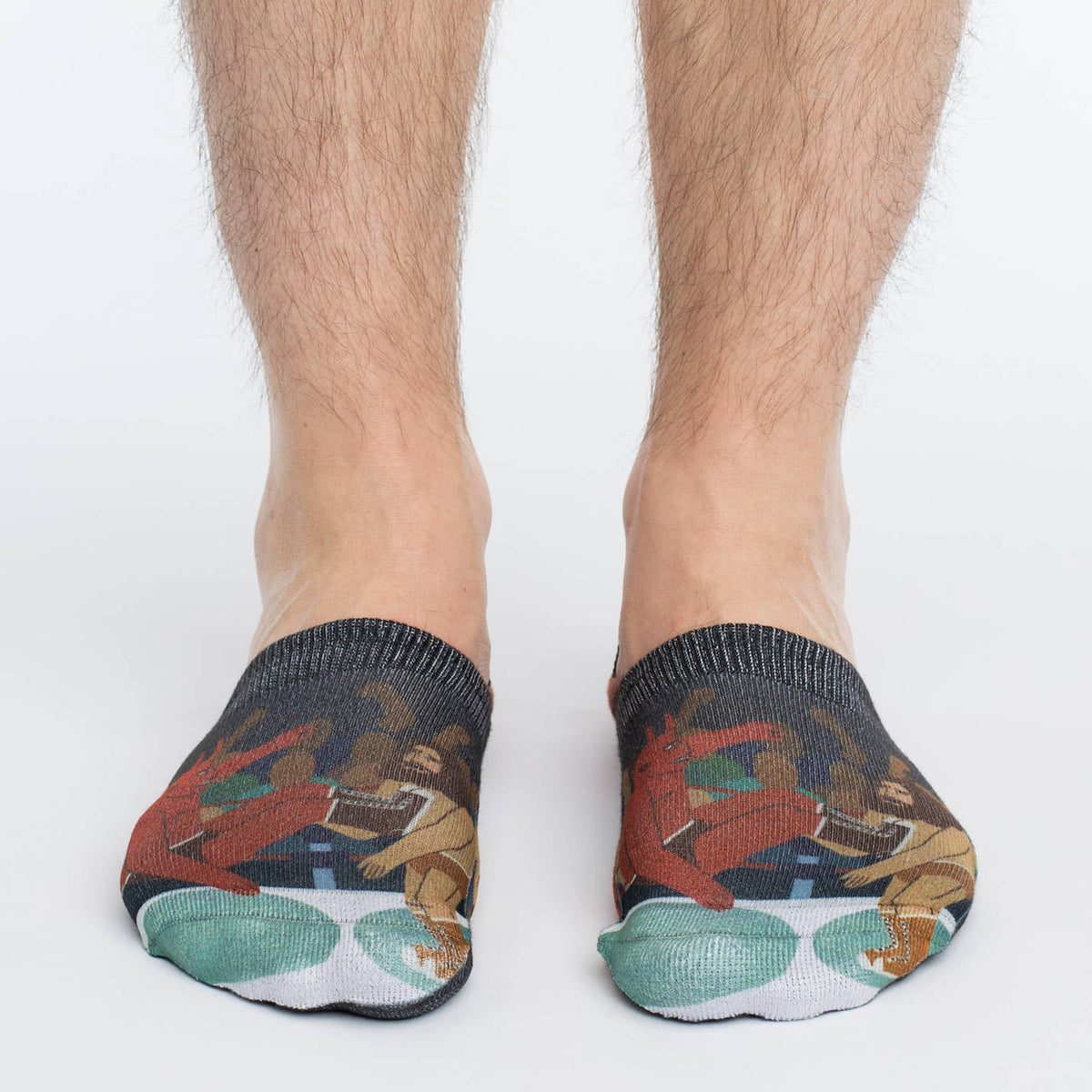 Men's Wrestling Good vs. Evil No Show Socks