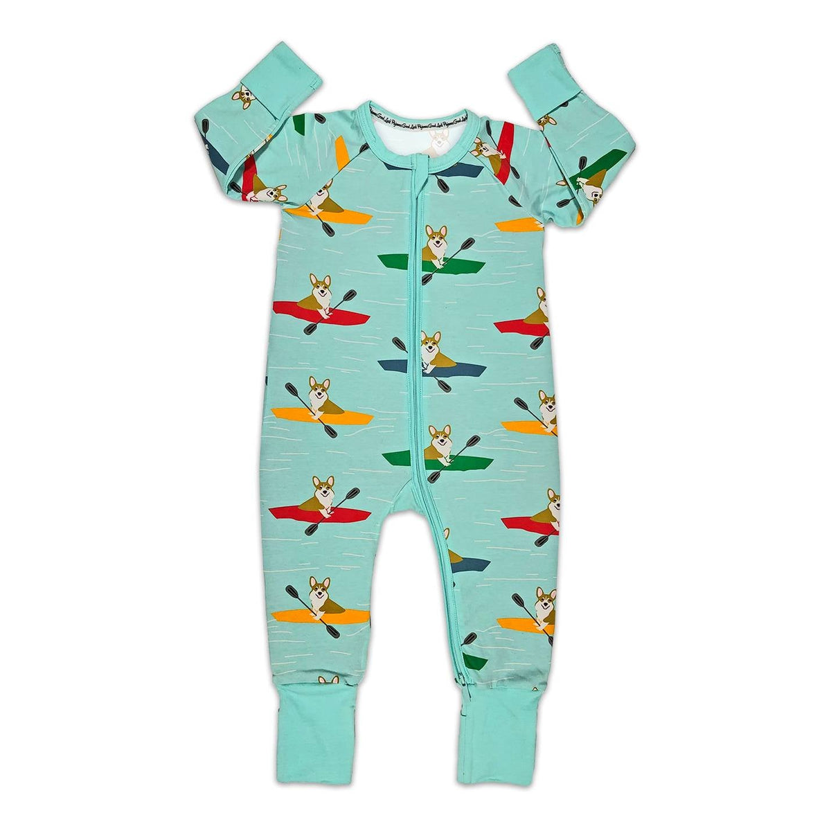 Corgi's Kayaking Baby Pajamas