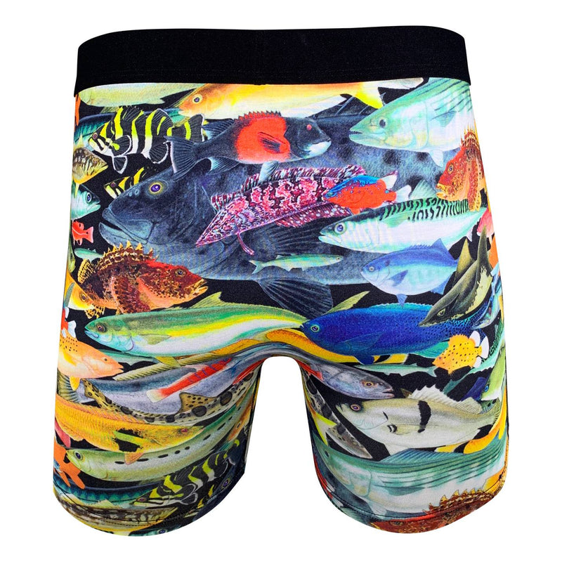 exofficio boxer briefs fish Men's School Of Fish Underwear XXL / Black