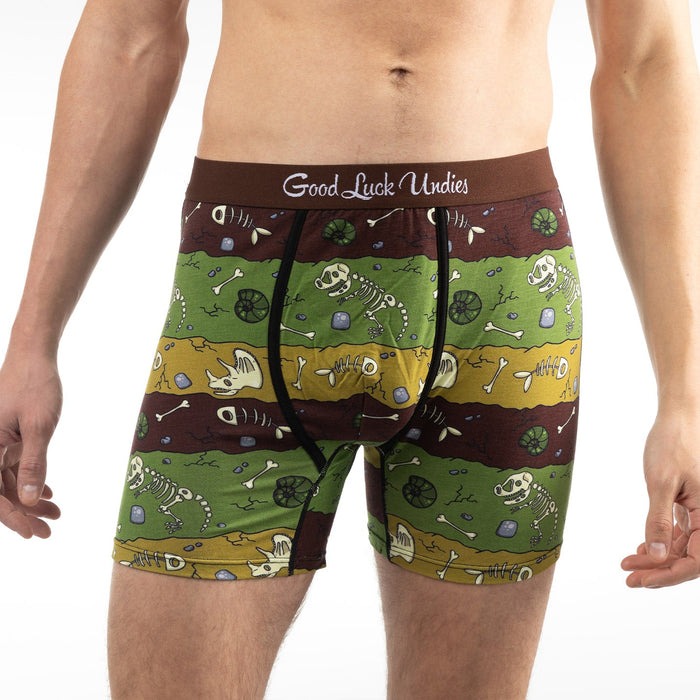 Men's Dinosaur Fossil Layers Underwear