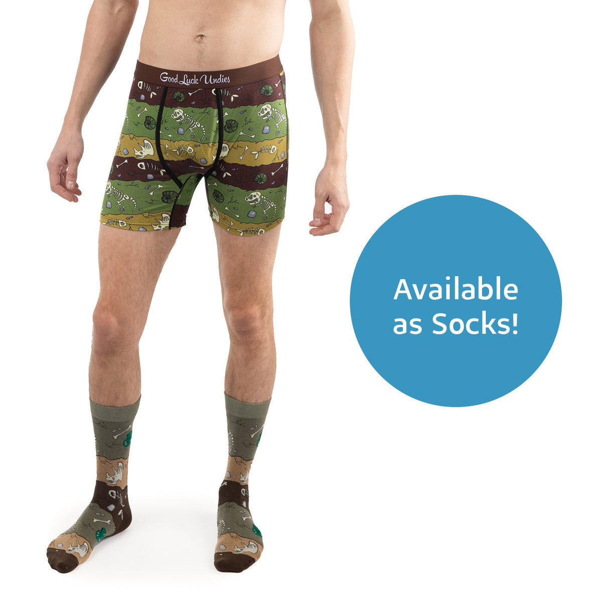 Men's Dinosaur Fossil Layers Underwear