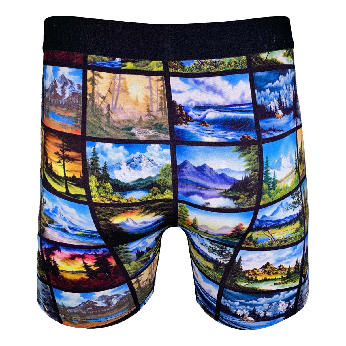 Men's Bob Ross, Landscapes Collage Underwear