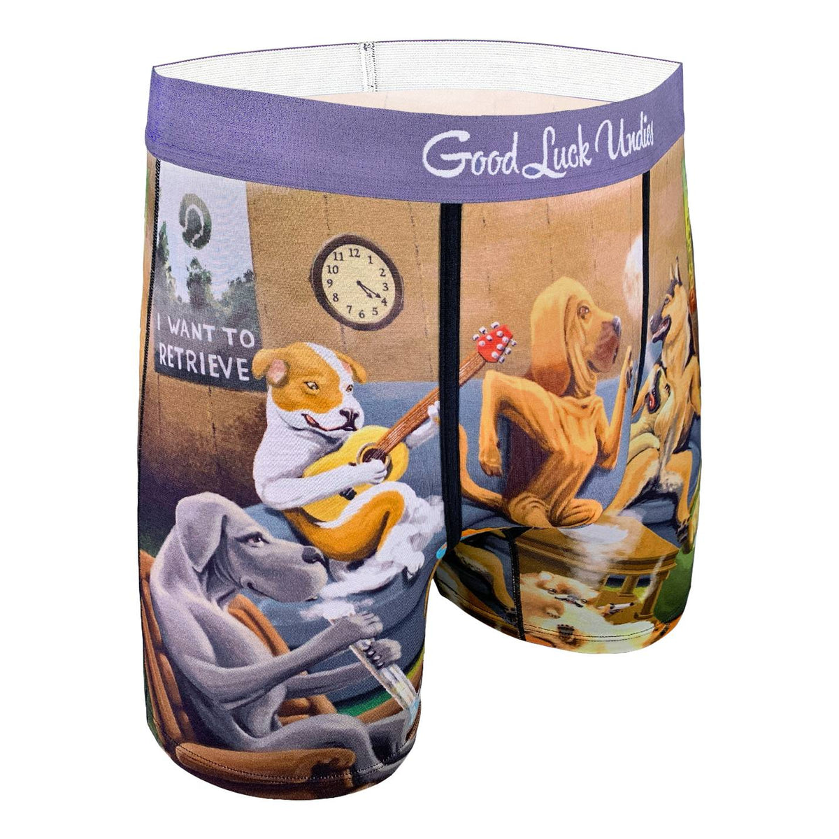 Men's Dogs Smoking Weed Underwear