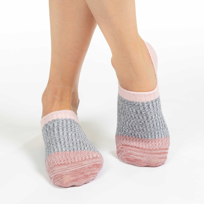 Women's Stripes - Pink, Gray, Pink No Show Socks