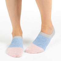 Women's Stripes - Gray, Blue, Pink No Show Socks
