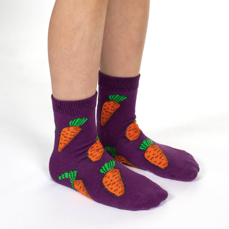 Bananas, Carrots and Watermelon Kids Socks