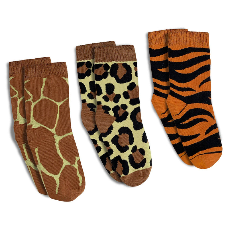Giraffe, Leopard and Tiger Prints Kids Socks