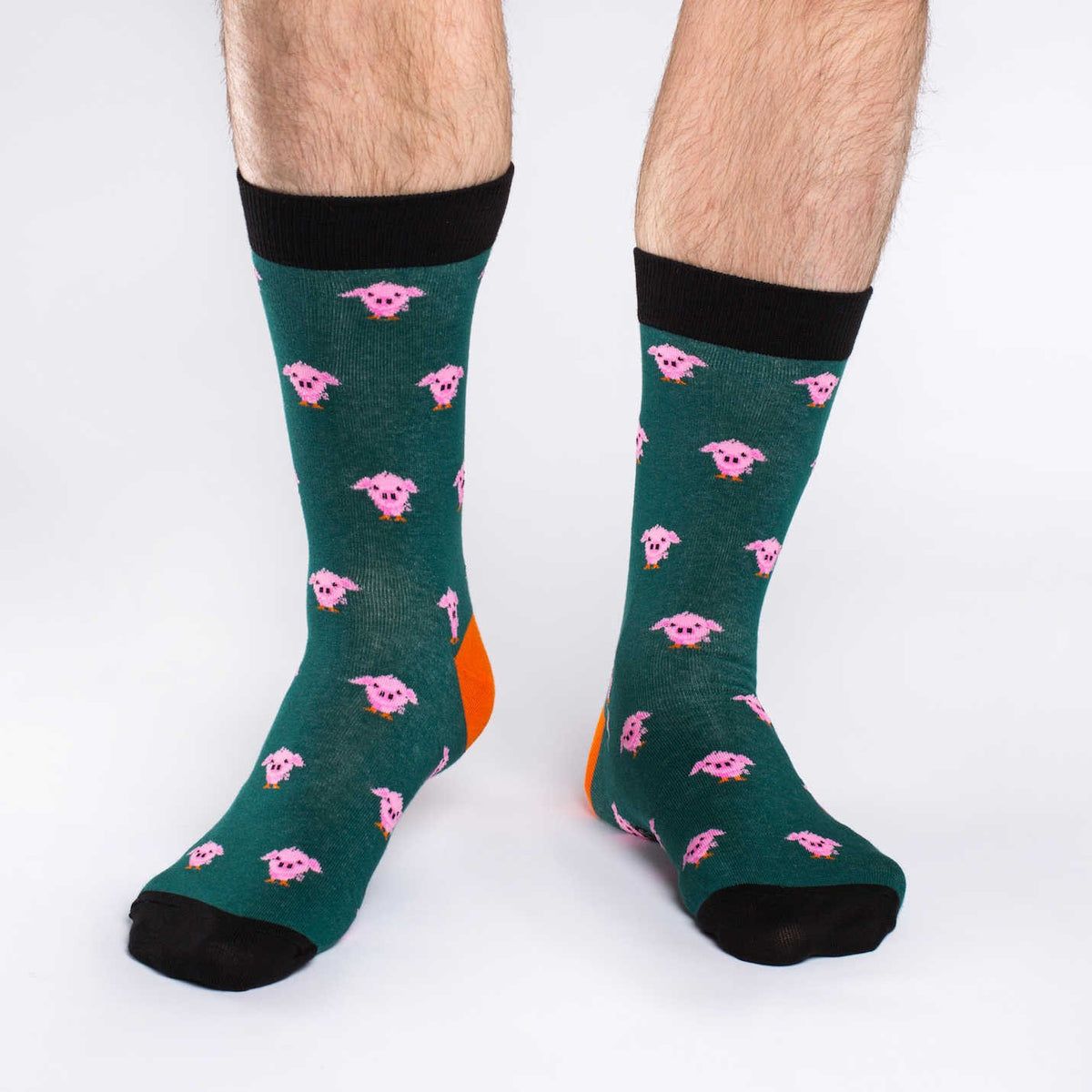 Men's Green Pig Socks