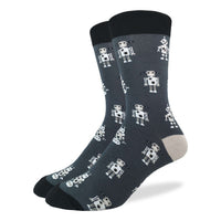 Men's Gray Robot Socks