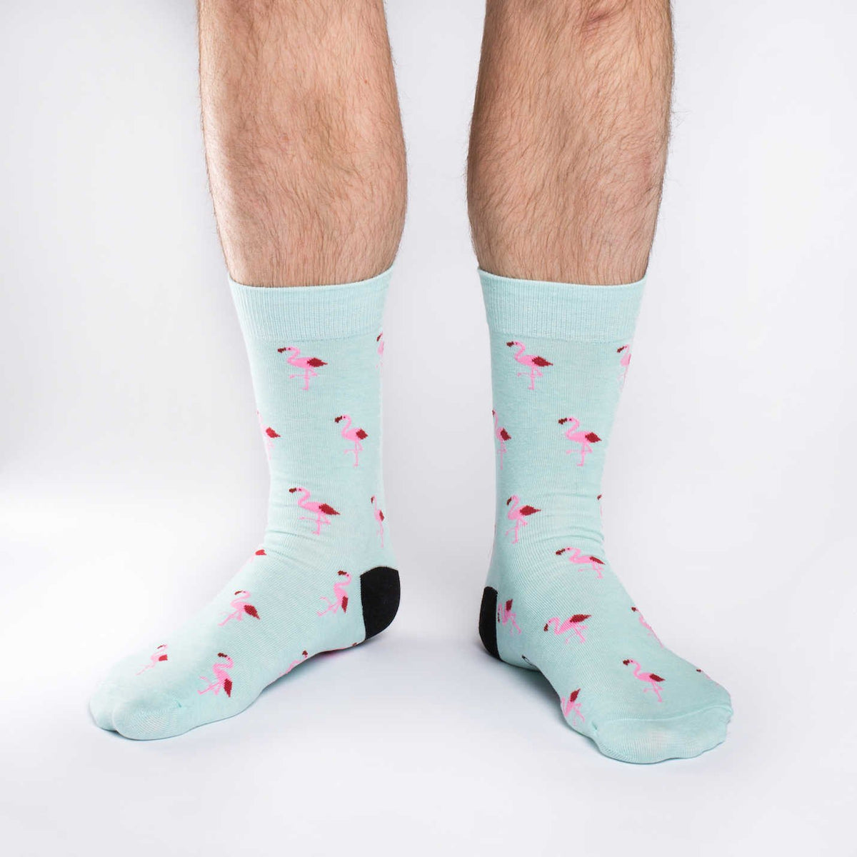 Party Luck Good Men\'s Flamingo Sock Mint Socks –