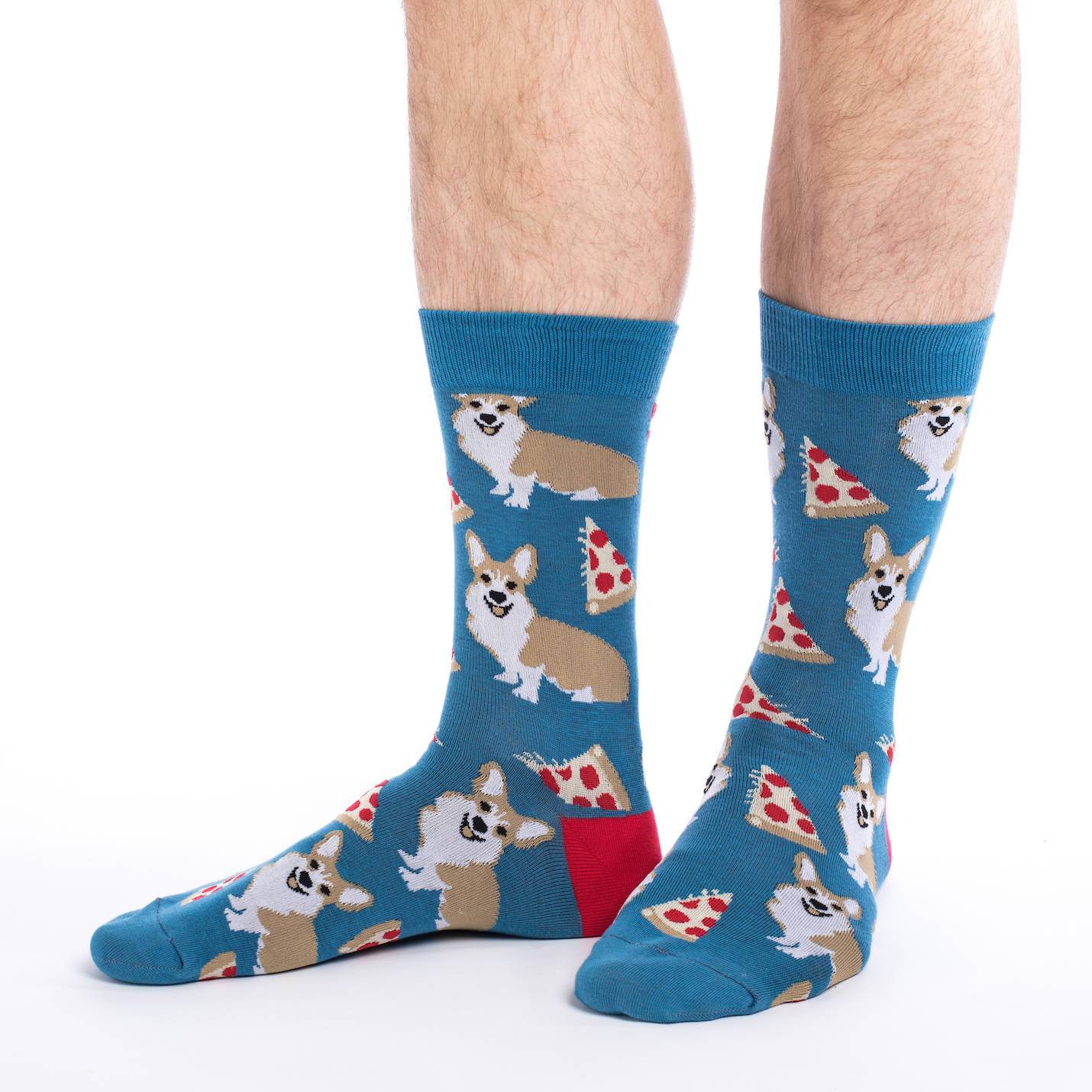 Men's Corgi Pizza Socks – Good Luck Sock