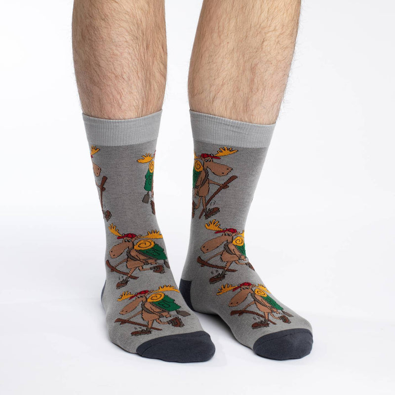 Men's King Size Hiking Moose Socks