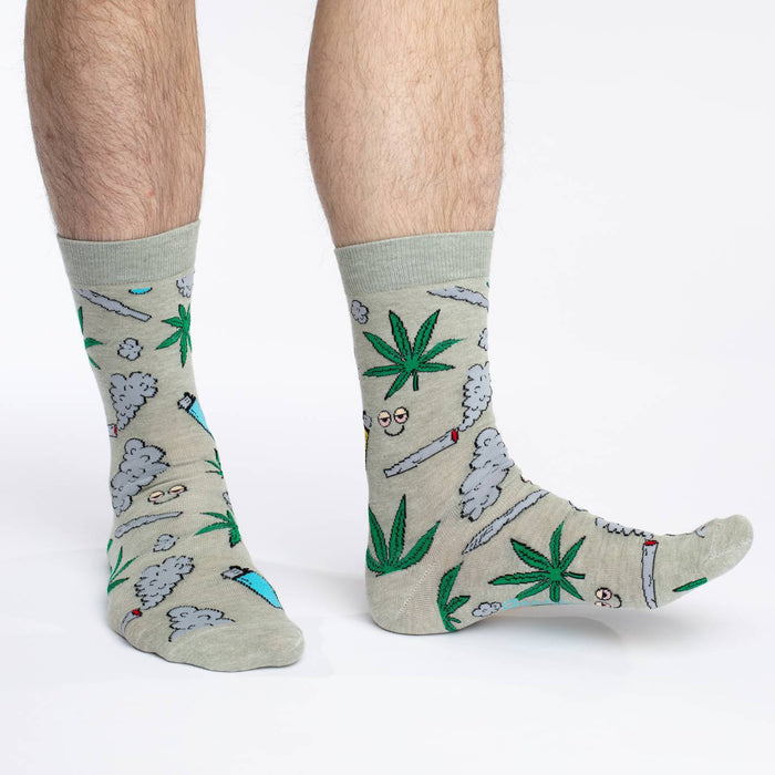 Men's King Size Stoned Marijuana Socks