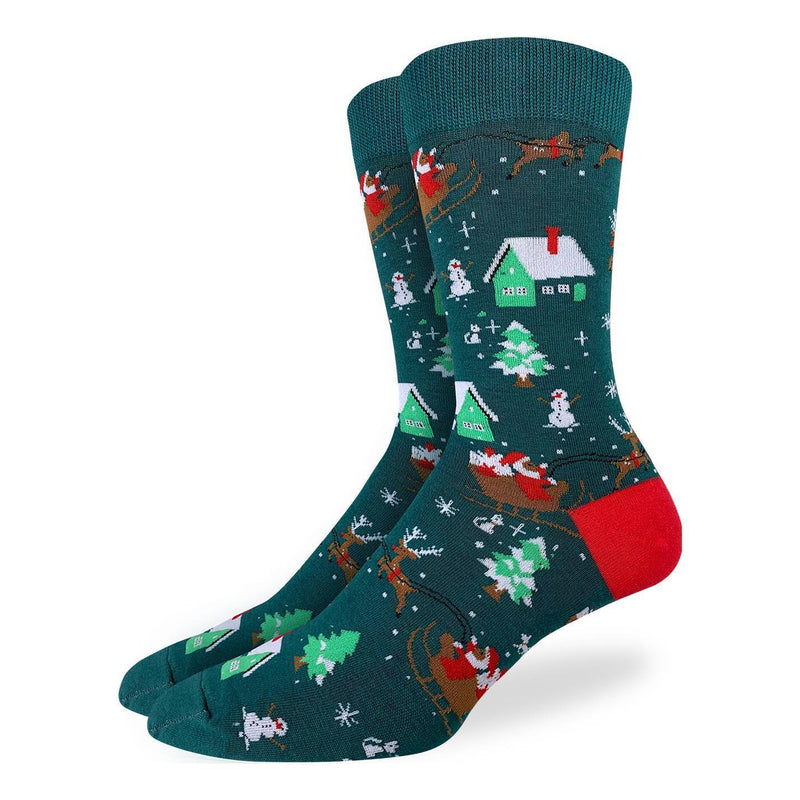 Men's Santa on a Sled Socks