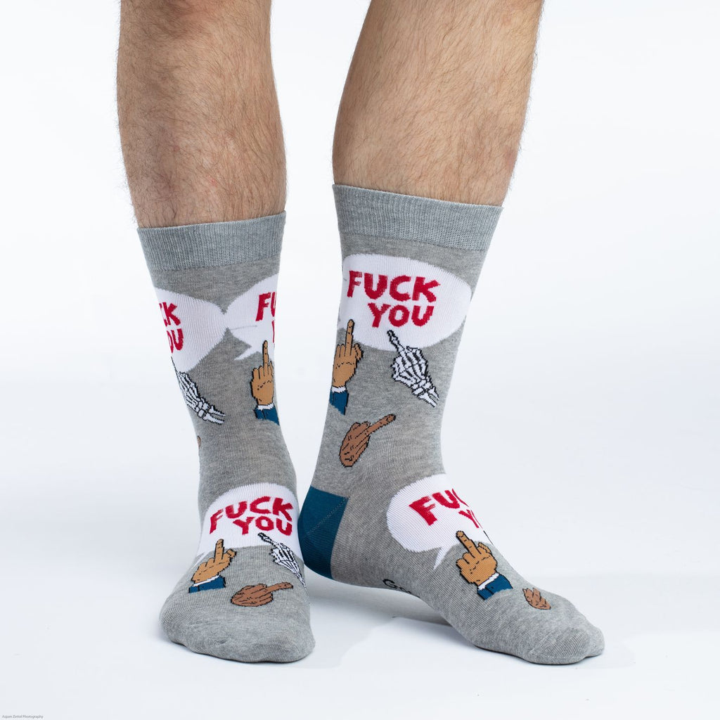 Sock F Men's Crew Socks – Good Luck Sock