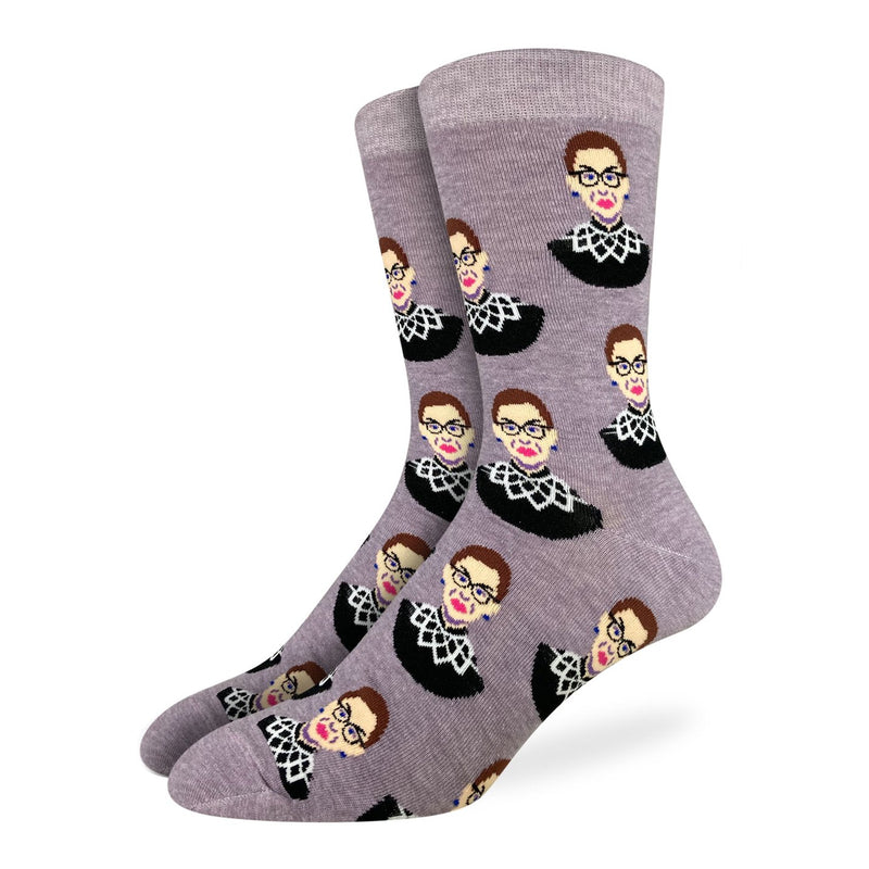 Men's Ruth Bader Ginsburg, Purple Socks