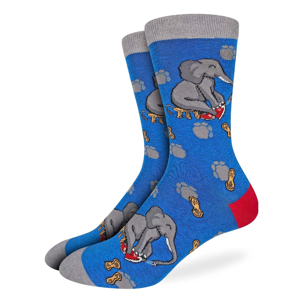 Men's Elephant Putting on Shoes Socks