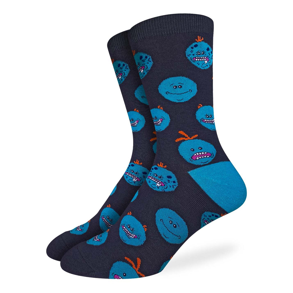 Men's Rick and Morty, Mr. Meeseeks Facial Expressions Socks