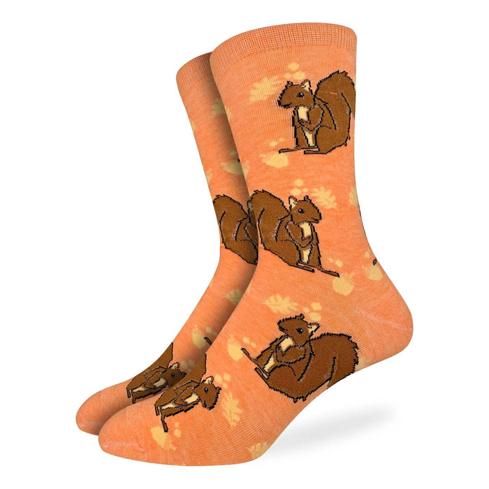Men's Orange Squirrel Socks