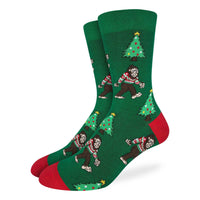 Men's Big & Tall Christmas Bigfoot Socks