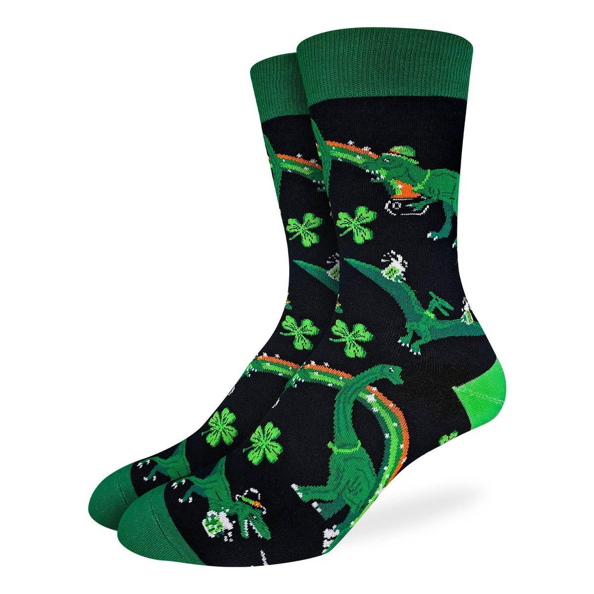 Men's Saint Patricks Day Dinosaurs Socks