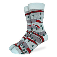 Men's Big & Tall Trains in Motion Socks