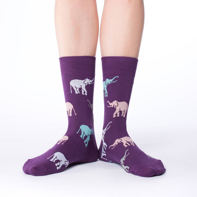 Women's Purple Elephant Socks