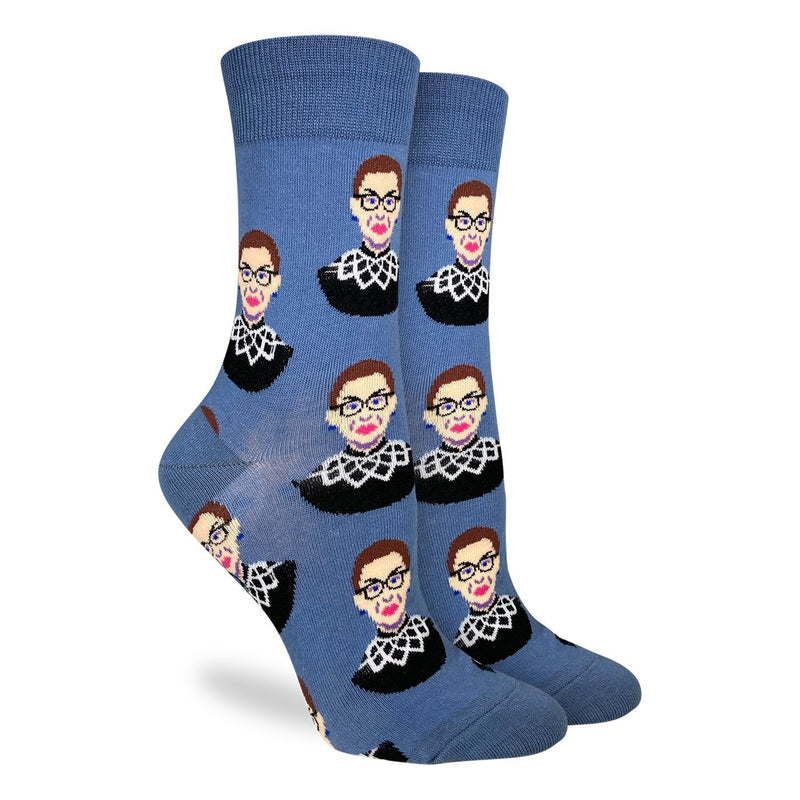 Women's Ruth Bader Ginsburg, Blue Socks