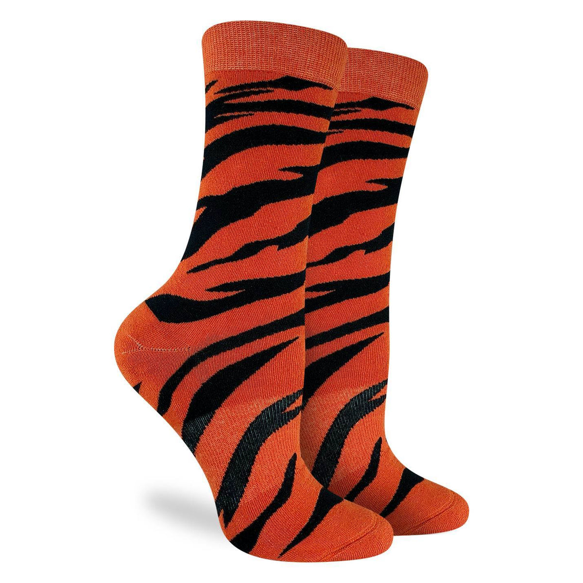 Sock Panda Tiger Stripe Pattern Socks from the (Adult Medium), Orange,  Black, Medium