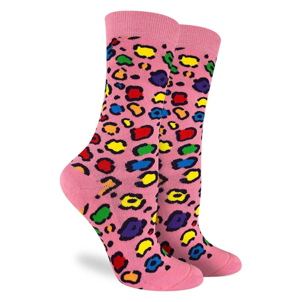Women's Leopard Rainbow Print Socks – Good Luck Sock