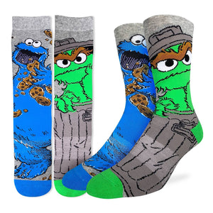 Men's Sesame Street, Oscar and Cookie Monster Socks