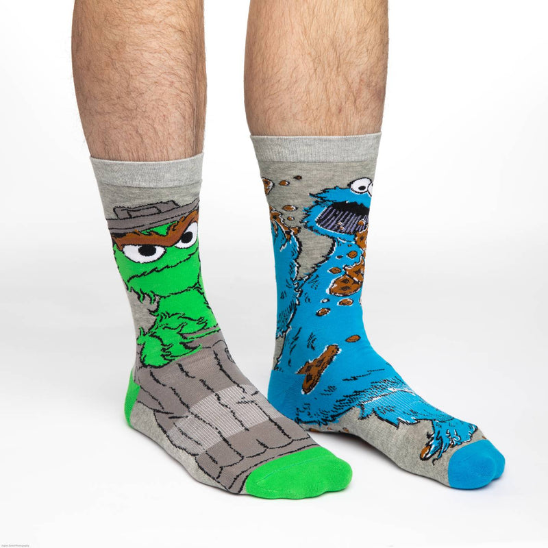 Men's Sesame Street, Oscar and Cookie Monster Socks