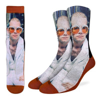 Men's Elton John, White Jacket Socks