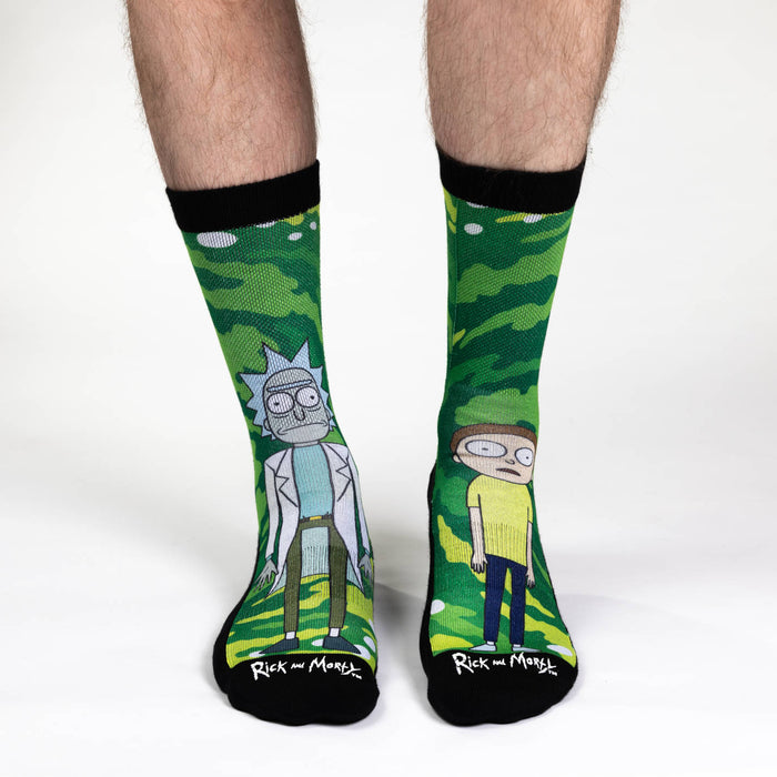 Men's Rick and Morty, Standing Together Socks