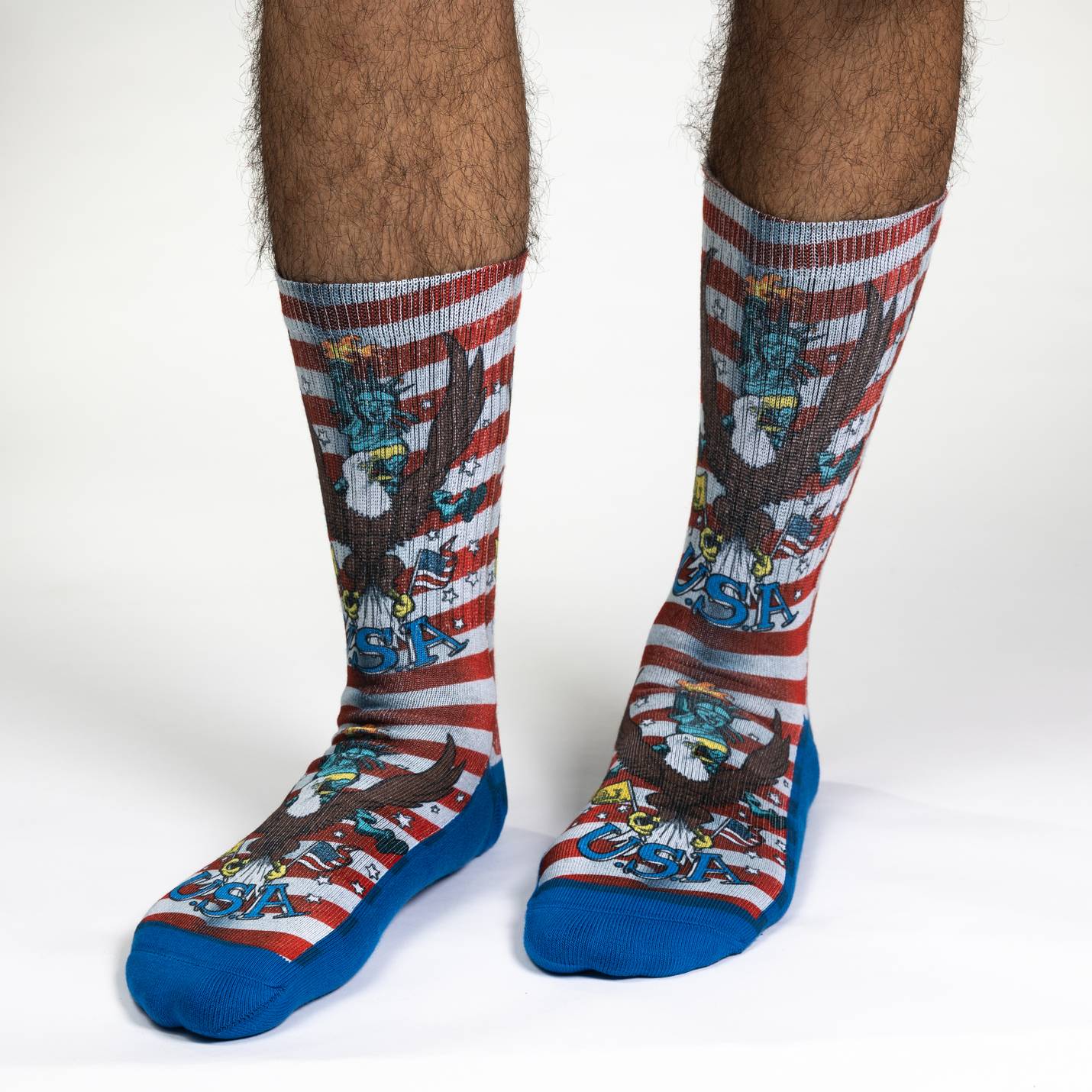 JEJEA American Bald Eagle Print Chaussettes de sport