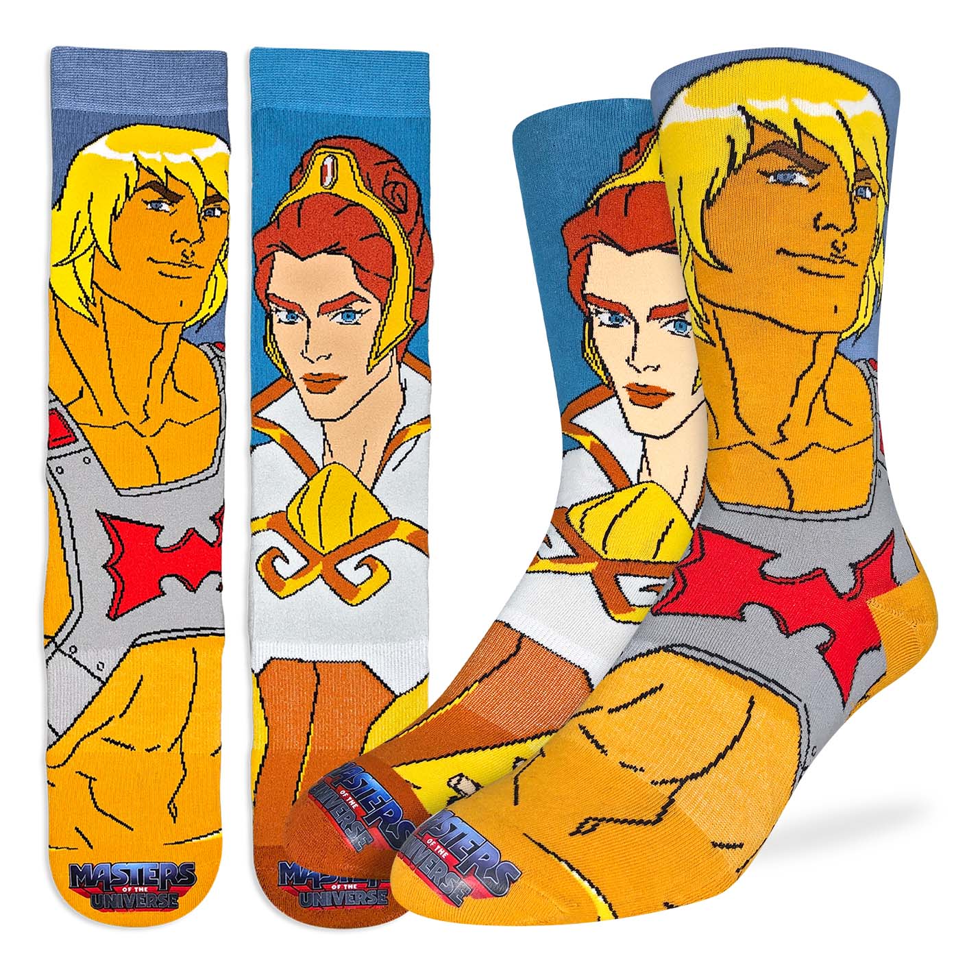 Men s Masters of the Universe He Man and Teela Socks Good Luck Sock