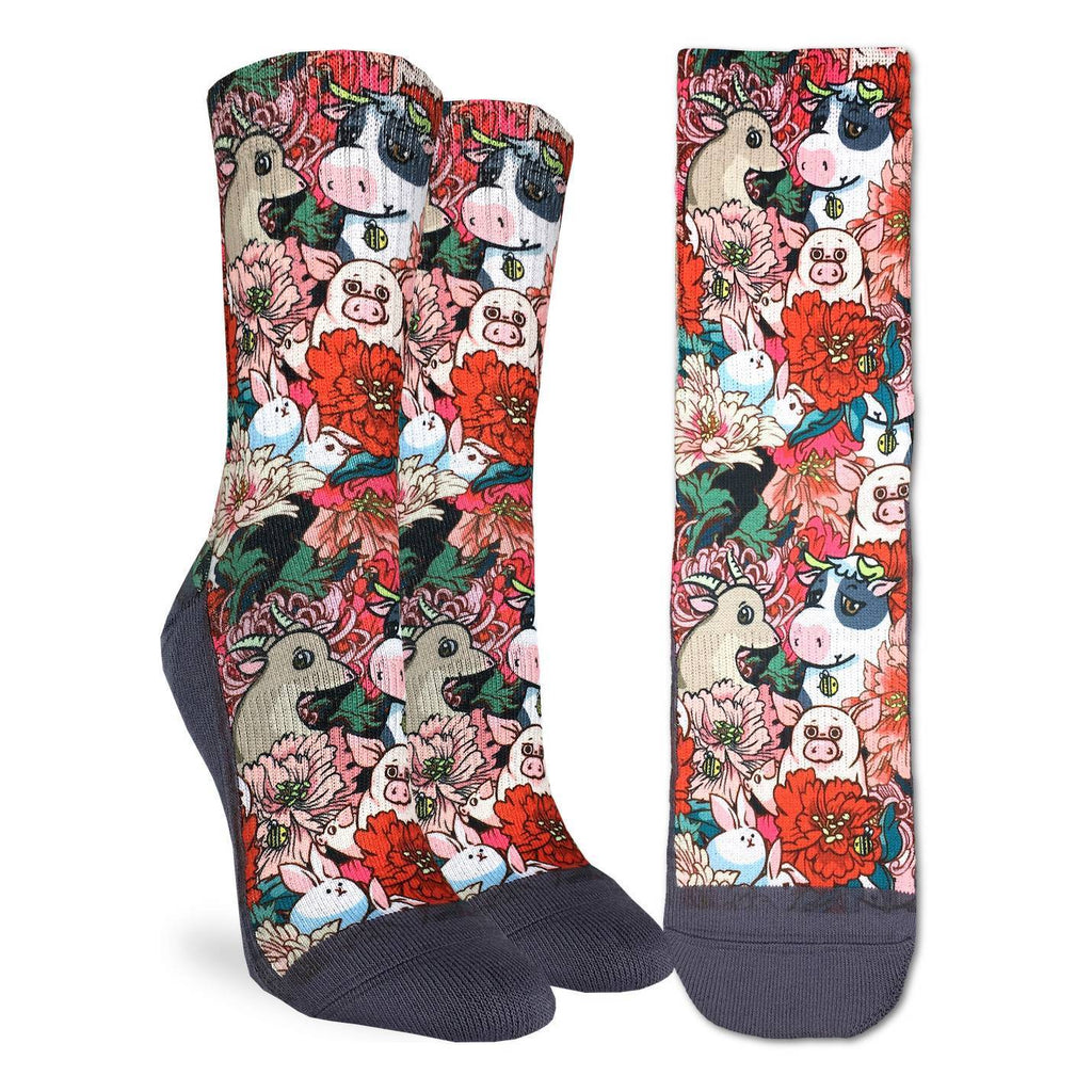 Women's Floral Farm Socks