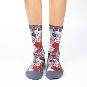 Women's Floral Farm Socks