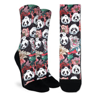 Women's Floral Pandas Socks