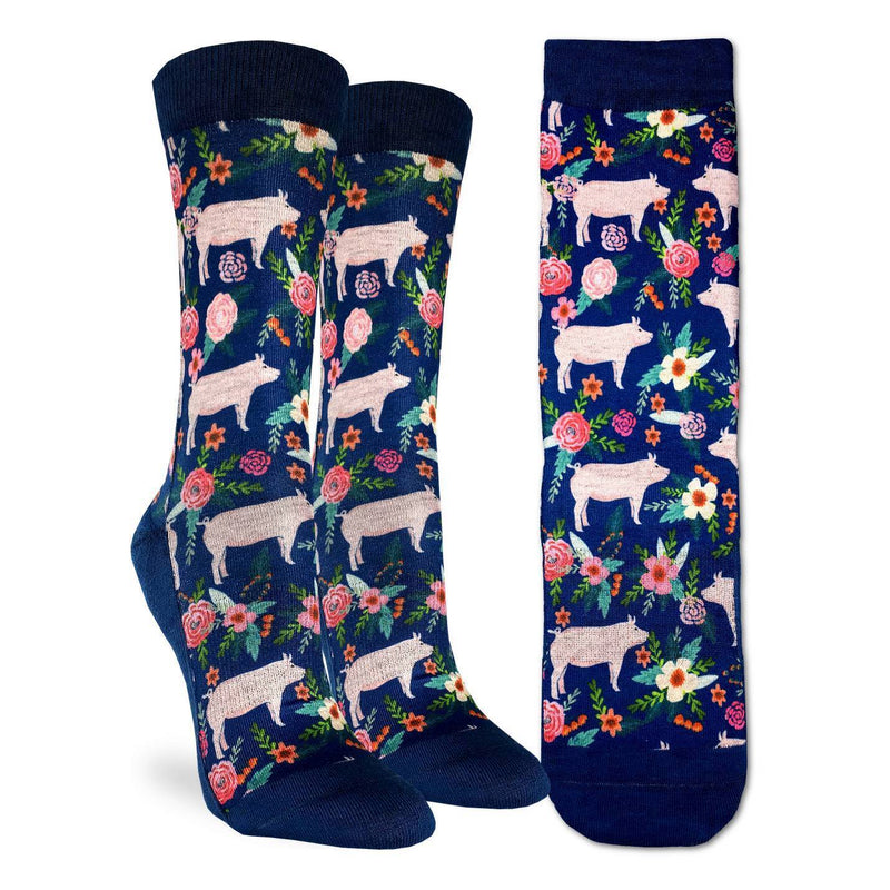 Women's Floral Pigs Socks