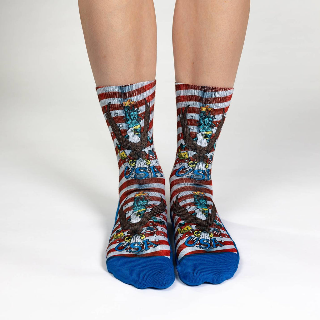 Women's Majestic America Bald Eagle Socks
