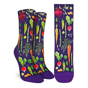 Women's Veggies, Purple Socks