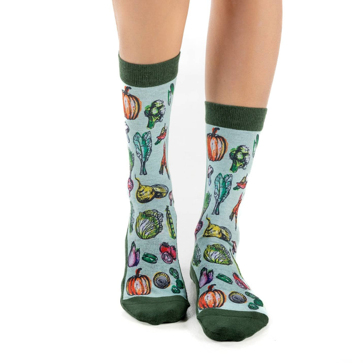 Women's Veggies, Green Socks