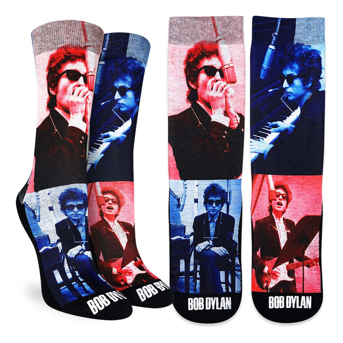 Women's Bob Dylan, Red & Blue Socks