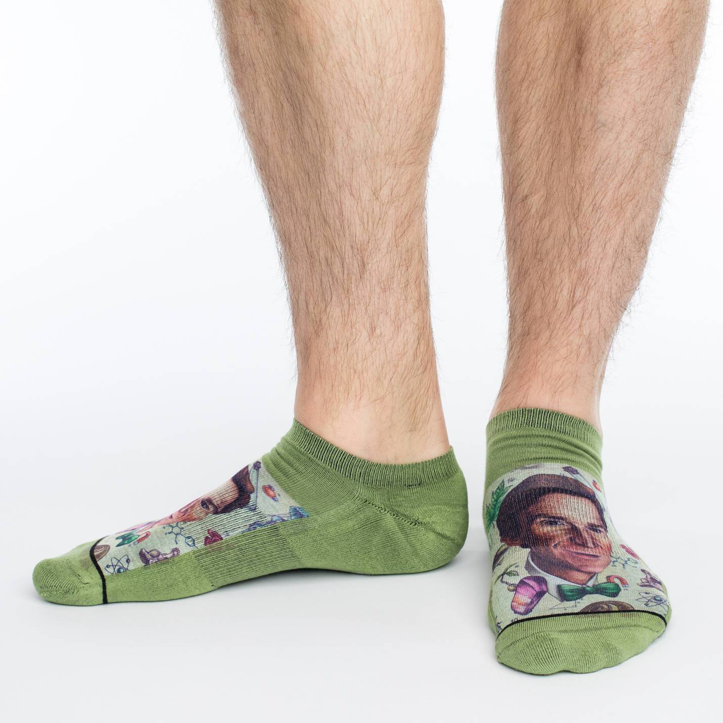 Men s Bill Nye Ankle Socks Good Luck Sock